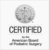 Certified by the American Board of Podiatric Surgery